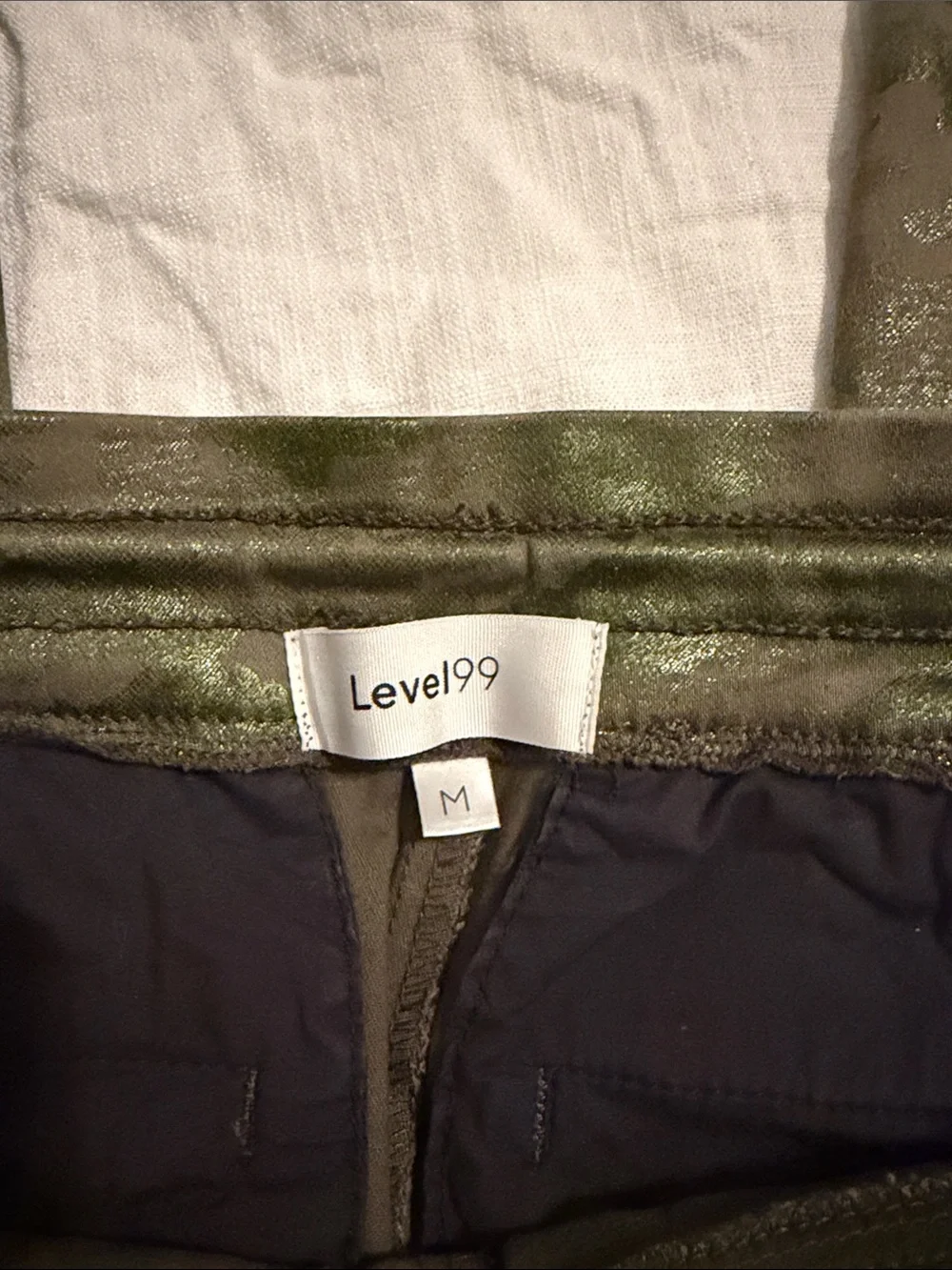 Level 99 Olive Metallic Camo Jogger Pants - Picture 4 of 5